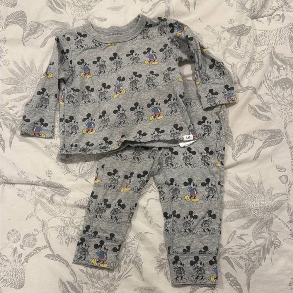Gray Mickey Mouse Kids Pajamas